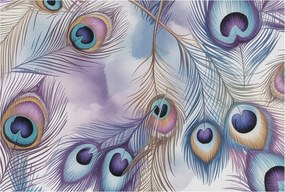 Dekoratív Fotótapéta Hálószobába Páva tollak 104x70 Ragasztó
