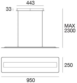 Linea Világítás 8939 - LED Csillár zsinóron ANTILE LED/45W/230V CRI 90 fehér/arany