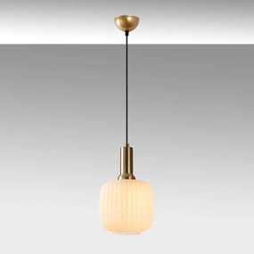 Asker 15186 arany fém-üveg függőlámpa, Ø20 cm