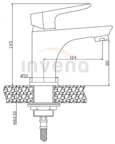 Invena Dokos, mosogató csaptelep, fehér-króm, INV-BU-19-002-V