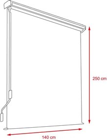Avenberg TACOMA Függőleges napellenző - szélesség 140 cm, szürke