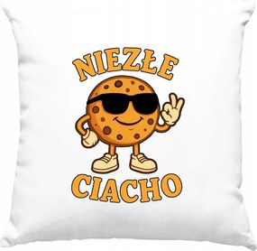 Nasztrályos Párna "Niezłe ciacho" (Jó fej) felirattal, Fehér