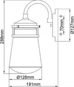 Kichler LYNDON KL-LYNDON2-S-AZ Fali lámpa 1x75W/E27 IP44