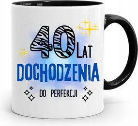 Születésnapra 40 40-es 40-es Bögre Fekete Ajándék fényképes nyomattal