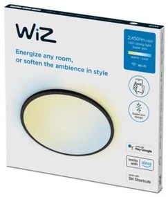 WiZ - LED Dimmelhető mennyezeti lámpa SUPERSLIM LED/22W/230V fekete Wi-Fi