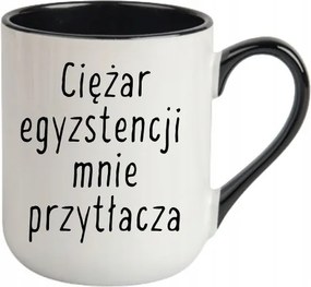 Bögre Fehér, Fekete Cofee Vicces Ajándék A Létezés Súlya