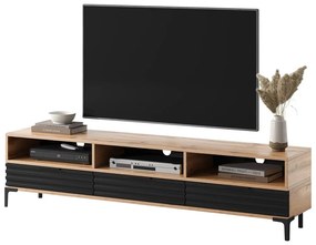 Tv szekrény/asztal Ricko 3D  (természetes tölgy + fekete). 1098750