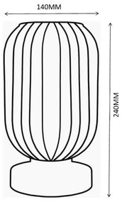Globo 15469TO - Asztali lámpa NORMY 1xE27/40W/230V fehér