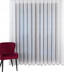 Kész függöny szalaggal,hímzett, finom mintás, varrott Lengyelországban 200X235