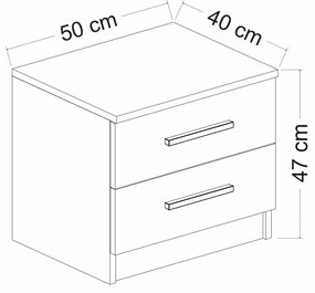 Éjjeliszekrény Kale - 4920