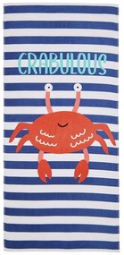 Kék strandtörölköző 160x76 cm Crabulous - Catherine Lansfield