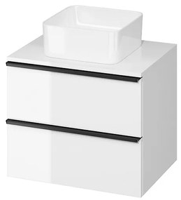 Cersanit - VIRGO akasztós szekrény a mosogató alatt pulttal 60cm, fehér-fekete, S522-019
