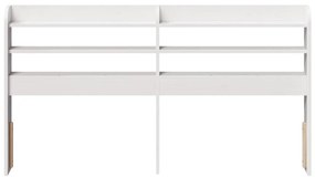 fehér tömör fenyőfa fejtámla polcokkal 140 cm