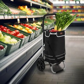 3 az 1-ben bevásárlókocsi - fekete