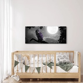 Kép - Éjjeli bagoly, lila bagoly (120x50 cm)