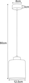 KAJA K-5810 VANES Bézs Színű Függeszték 1xE27 15W IP20