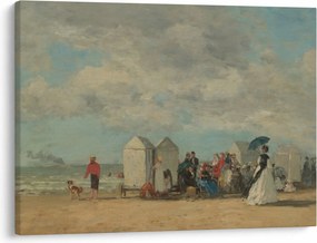 Kép - Eugène Boudin, Beach Scene, reprodukciók (70x50 cm)
