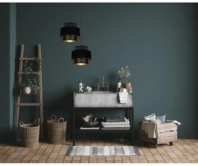 Csillár zsinóron NESS 2xE27/60W/230V á. 30 cm fekete