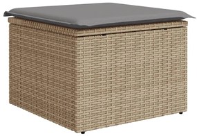 vidaXL bézs polyrattan kerti szék párnával 55 x 55 x 37 cm