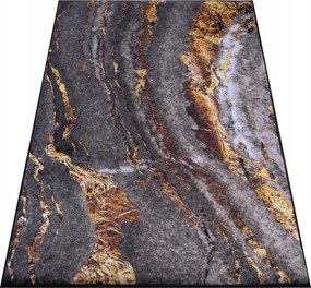 Szőnyeg 220X160CM Nappaliba Modern Szürke-arany Csúszásgátló Loft