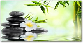 Fotó üvegkép Orchidea és bambusz 140x70