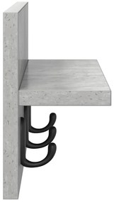 Fali Kabáthorog Beton szürke 40 x 10.5 x 18 cm Faanyag
