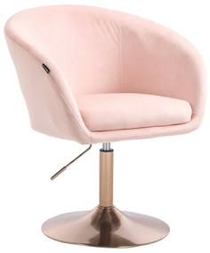 HR8326N Rózsaszín modern velúr szék arany lábbal