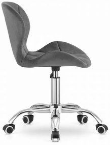 Dolgozószobai szett – összecsukható íróasztal ZARIMO 80×40 cm fehér + irodai szék AVOLA VELVET szürke