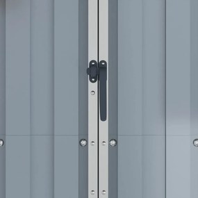 szürke horganyzott acél kerti fészer 116x45x175 cm