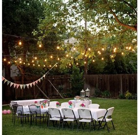 Kültéri dekoratív lánc GIRLAND 10xE27/15W/230V 10m IP44