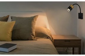 Globo 57850W - Fali spotlámpa BRISBON 1xGU10/25W/230V fekete/arany