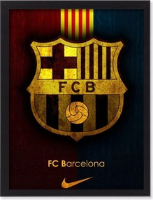 Vászonkép keretben Fc Barcelona címer fali ajándék 30x20 cm