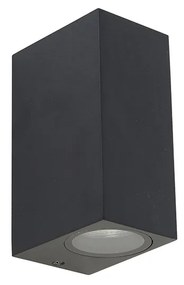 Modern fali lámpa fekete 2-lámpás IP44 - Baleno