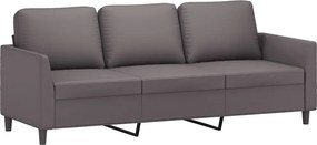 vidaXL 3 személyes szürke műbőr kanapé 180 cm