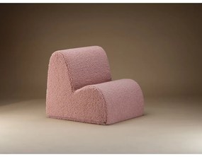 Rózsaszín buklé gyerek fotel Cloud – Wigiwama