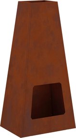 vidaXL Tűzrakó Barna 50 x 35 x 100 cm Időjárásálló acél