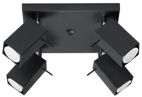 Spotlámpa MERIDA 4 4xGU10/40W/230V fekete