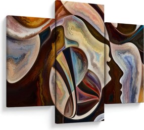 Kép - Absztrakció fejek (90x60 cm)