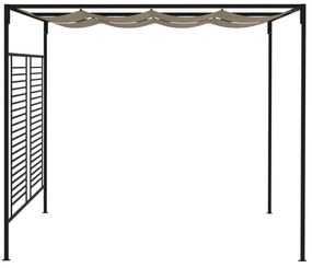 tópszínű pavilon behúzható tetővel 3 x 4 x 2,3 m 180 g/m²