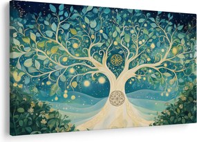 Kép – Mágikus fa spirálokkal (90x60 cm)