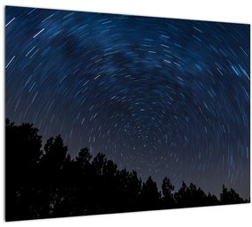 Éjszakai égbolt képe (üvegen) (70x50 cm)