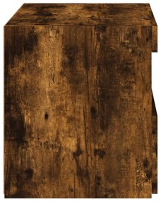 2 db sonoma tölgy éjjeliszekrény LED-fényekkel 50x40x45 cm