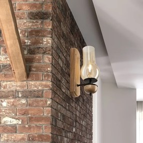 Brilagi - LED Fali lámpa COTTAGE 1xE14/40W/230V tölgy/barna