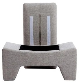 Világosszürke puff Dasha – Light &amp; Living