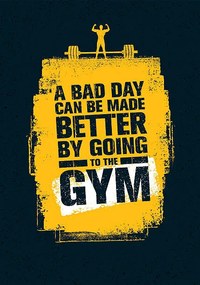 Illusztráció Gym Workout Motivation Quote, subtropica