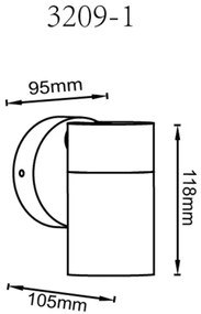 Globo 3209-1 - Fali spotlámpa PIPER 1xGU10/35W/230V