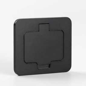 Brilagi - Kültéri padlóba építhető konnektor IP55 fekete téglalap alakú