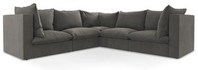 Sötétszürke sarokkanapé Manao – Makamii