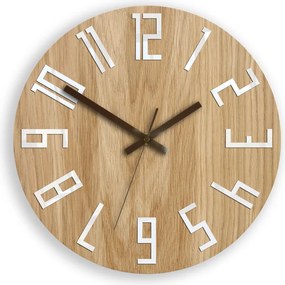 Fa falióra Slim Fehér &amp; Barna