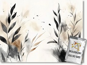 Fotótapéta Flizelina Grafika Természet Növények Levelek Bézs Szürke 104x70,5 ragasztó